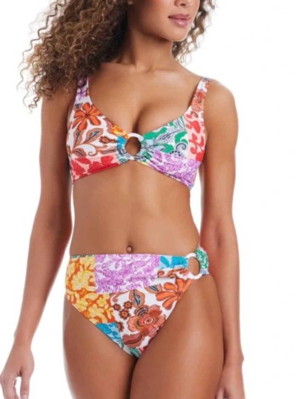 Bar III Beachside Boheme O-Ring Top and Bottom Bikini NWT - Size Meduim
